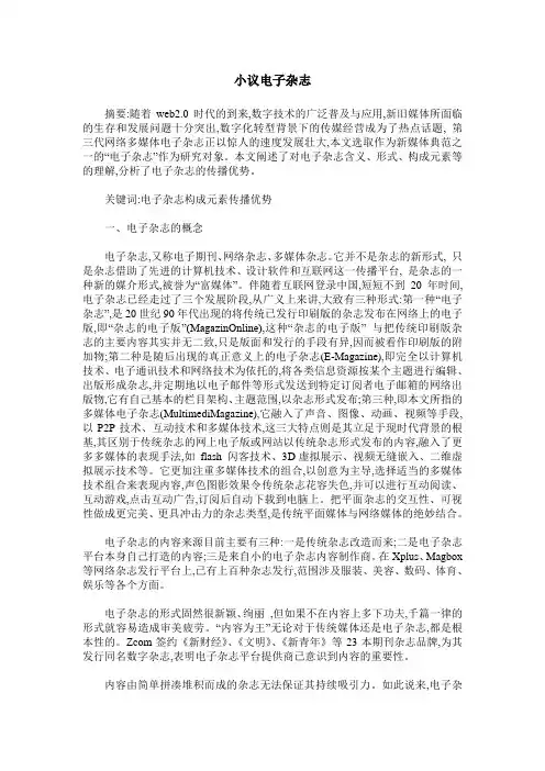 小议电子杂志