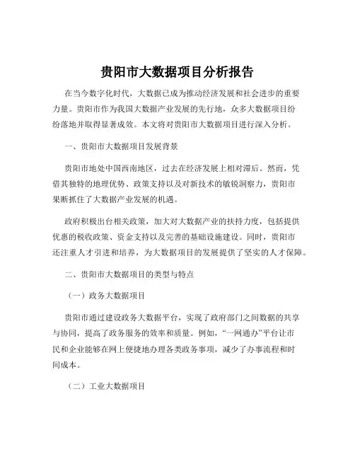贵阳市大数据项目分析报告