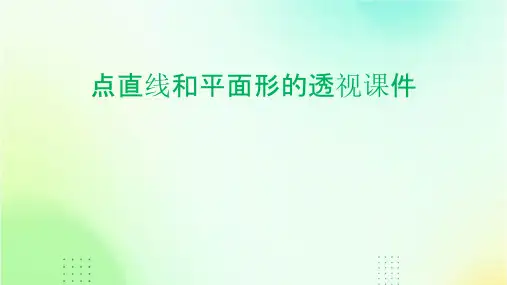 点直线和平面形的透视课件