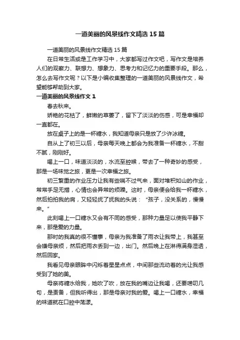 一道美丽的风景线作文精选15篇