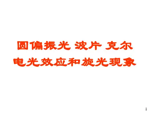 圆偏振光、波片、克尔效应、电光效应和旋光现象