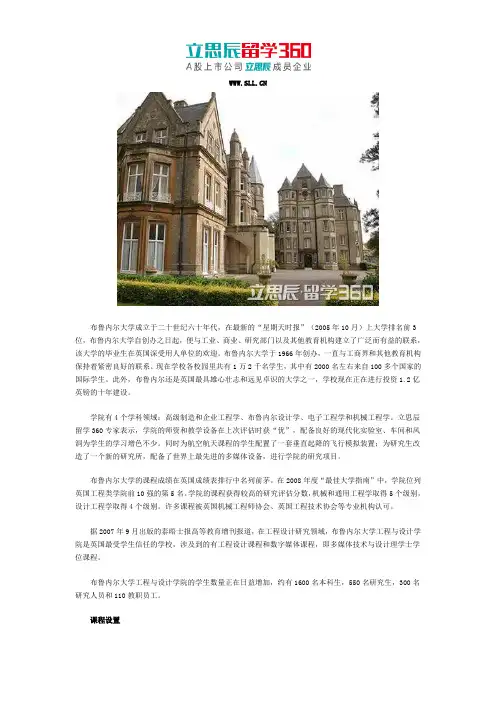 布鲁内尔大学课程设置