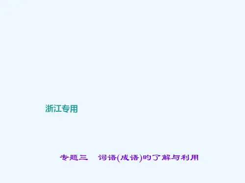 中考语文专题复习专题三-词语成语的理解与运用市公开课一等奖市赛课金奖课件