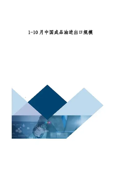 中国成品油进出口规模