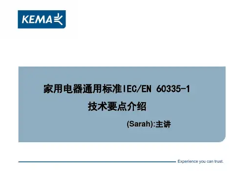 家用电器产品通用标准解析1课件