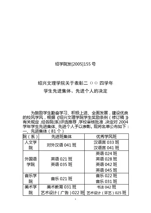 绍学院发[2005]155号
