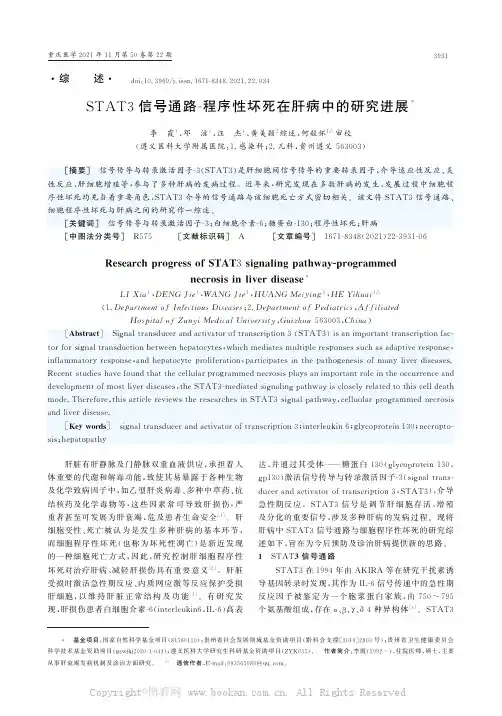 STAT3信号通路-程序性坏死在肝病中的研究进展