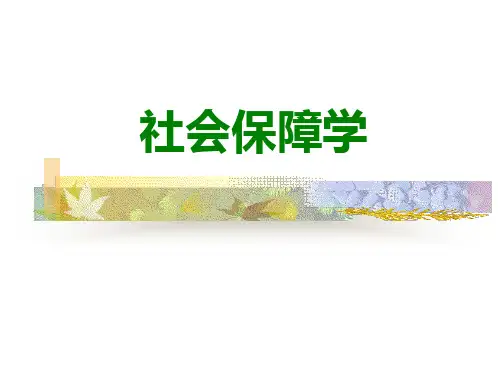 郑功成社会保障学