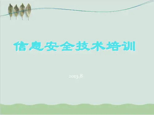 信息安全技术培训PPT课件( 46页)