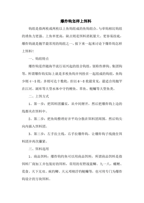 钓鱼技巧：爆炸钩怎样上饵料