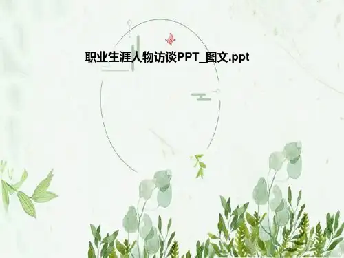职业生涯人物访谈PPT_图文
