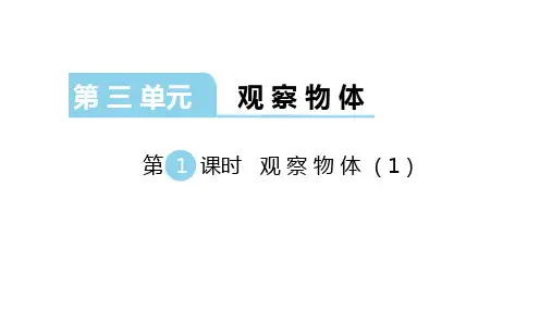 苏教版数学四年级上册：第三单元《观察物体》课件