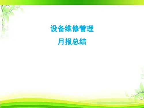 设备管理月报  ppt课件