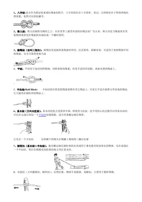 绳结打法培训课件