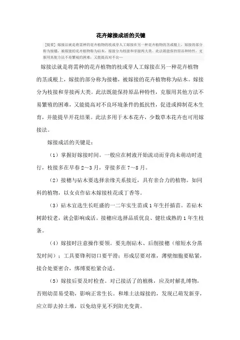 花卉嫁接技术