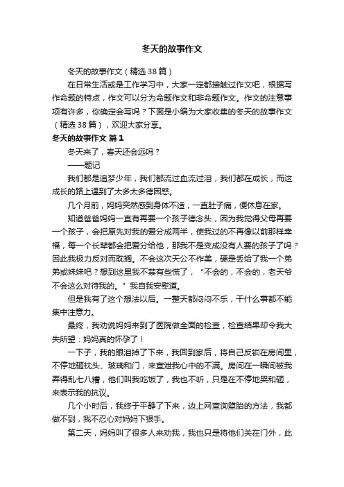 冬天的故事作文（精选38篇）