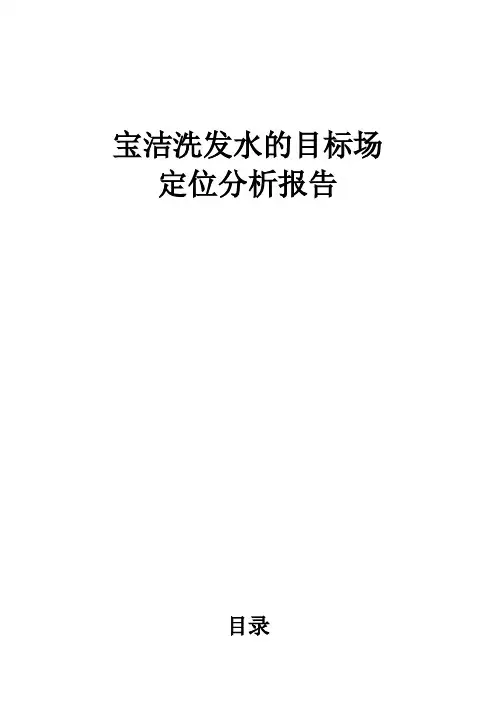 宝洁洗发水市场细分