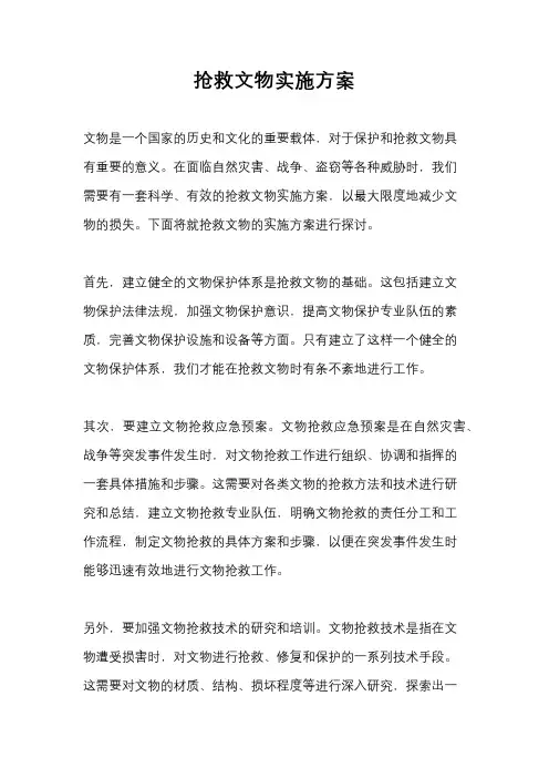 抢救文物实施方案