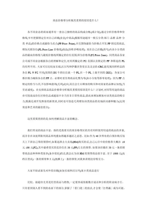 商品价格带分析