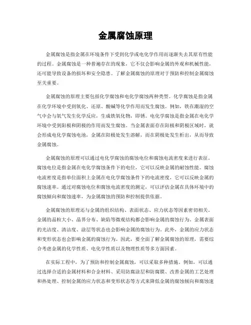 金属腐蚀原理