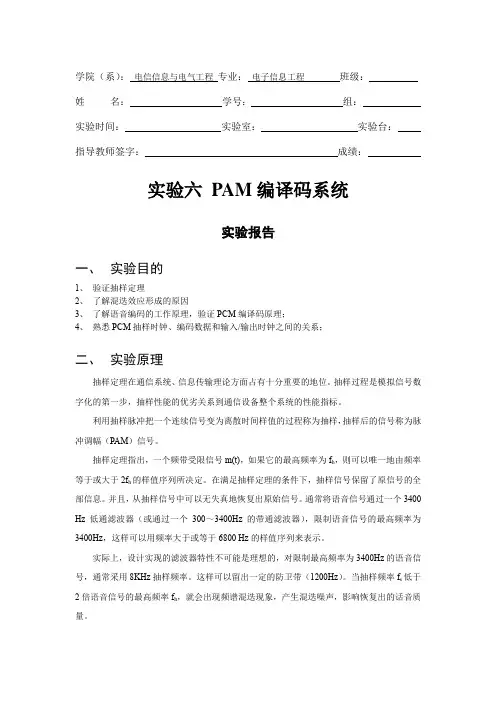 PAM编译码系统