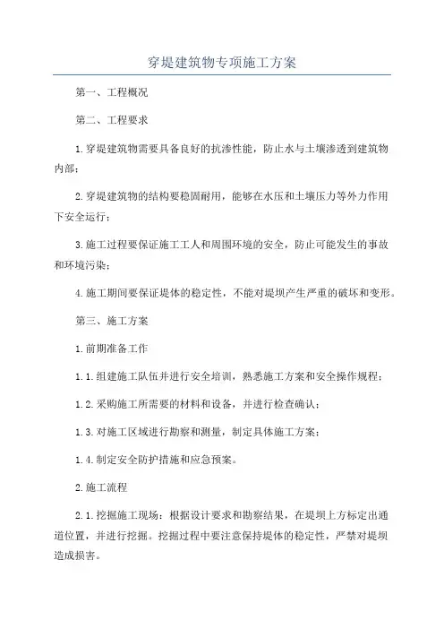 穿堤建筑物专项施工方案