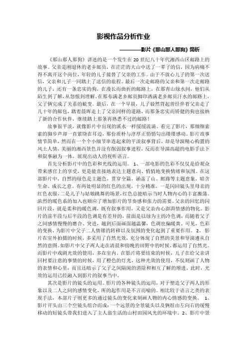 影视作品分析作业-