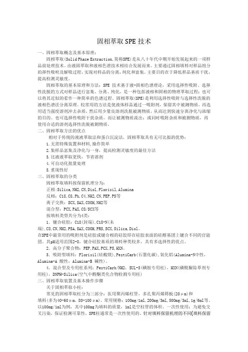 固相萃取SPE技术