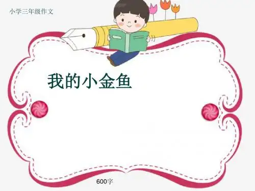 小学三年级作文《我的小金鱼》600字(共9页PPT)