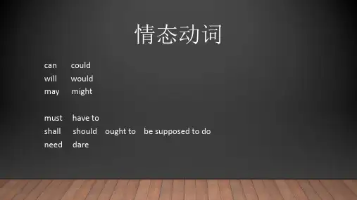 中学英语：情态动词