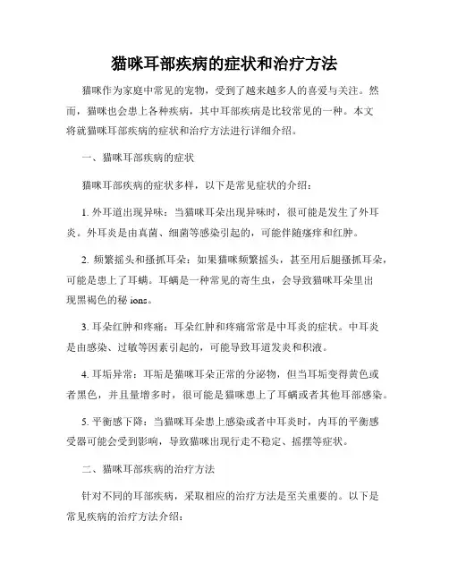 猫咪耳部疾病的症状和治疗方法