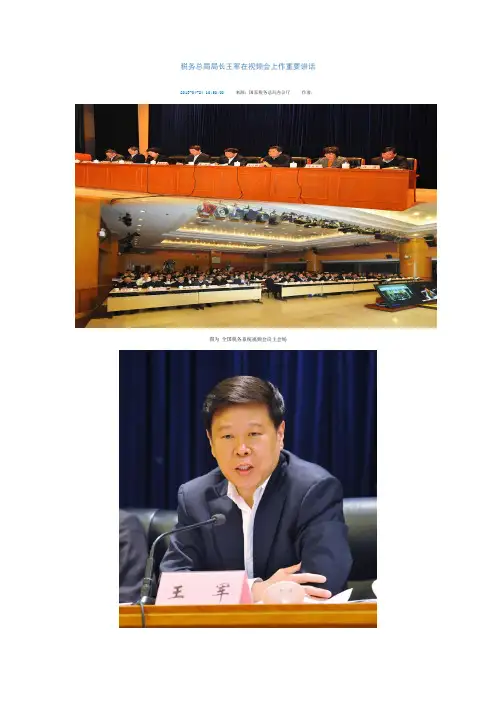 王军在2013年4月的视频会上的讲话