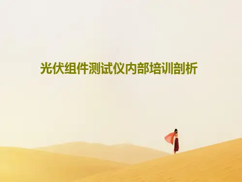 光伏组件测试仪内部培训剖析46页PPT
