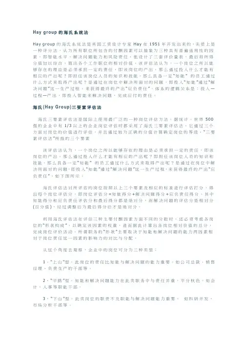 Hay group的海氏系统法