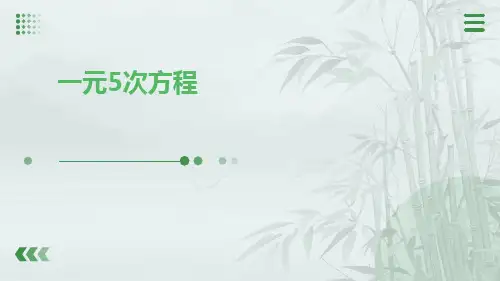 一元5次方程