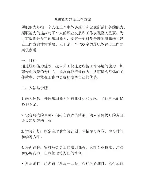 履职能力建设工作方案