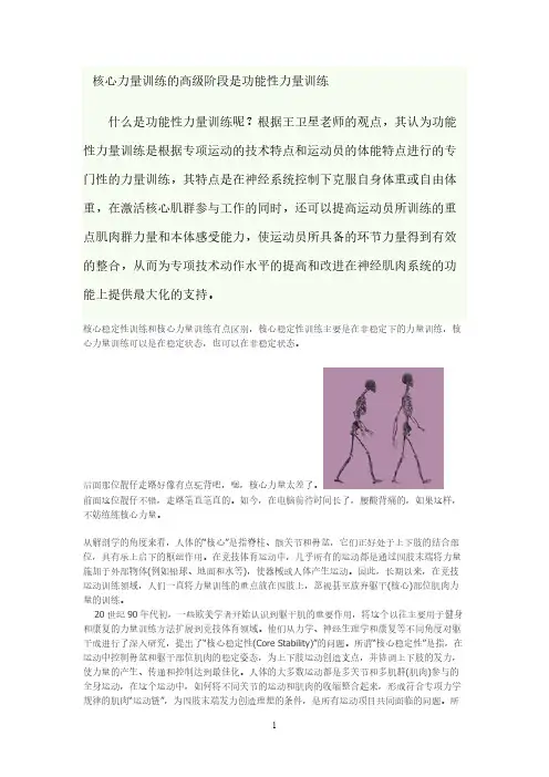 核心力量训练的高级阶段是功能性力量训练-推荐下载