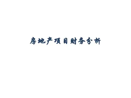 房地产项目财务分析