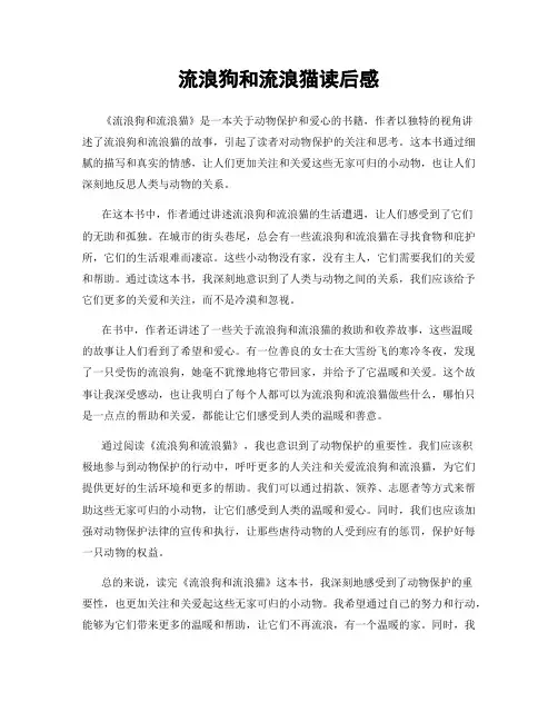 流浪狗和流浪猫读后感