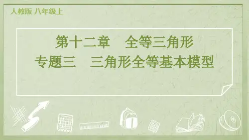 2024年人教版八年级上册数学第十二章全等三角形专题三 三角形全等基本模型