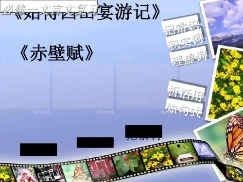 高中语文必修一文言文复习：赤壁赋始得西山宴游记ppt