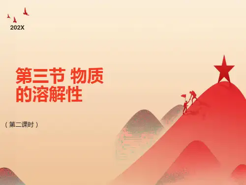 物质溶解性的定量表示