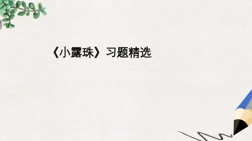 二年级语文下册第二单元第6课小露珠习题精盐件冀教版