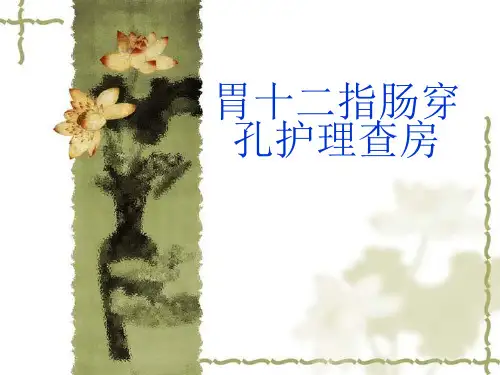 十二指肠溃疡穿孔护理查房ppt课件