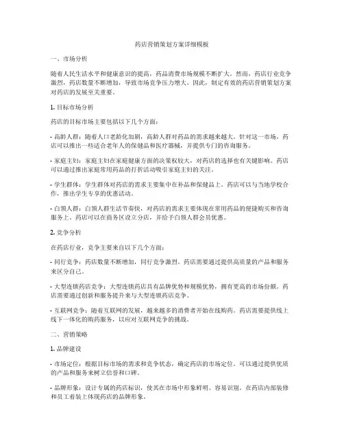 药店营销策划方案详细模板