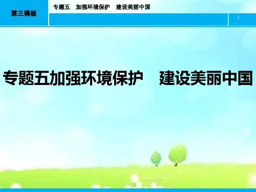 2018年中考政治复习专题五  环境保护 美丽中国