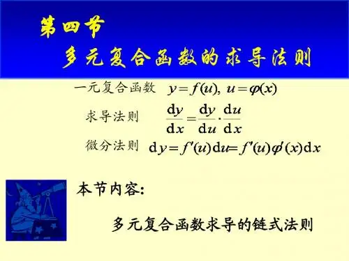 9(4)多元复合函数的求导法则