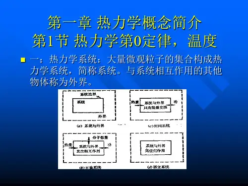 第1章 热力学概念简介课件培训