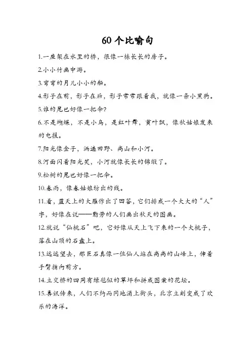 60个比喻句