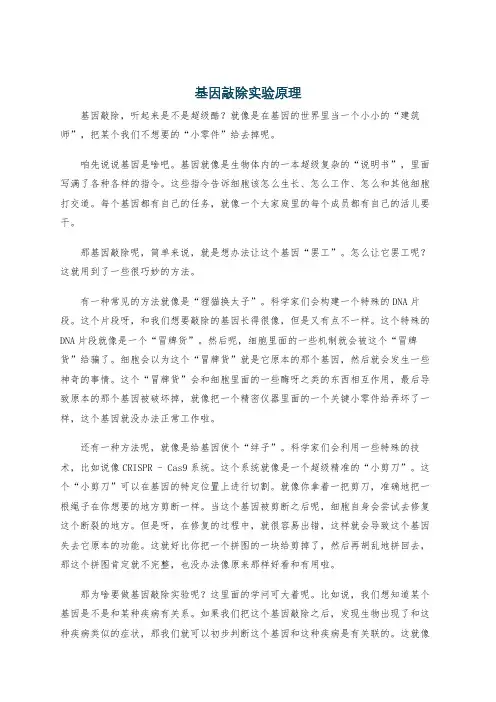 基因敲除实验原理